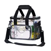 Clear Lunch Bag 10-Can with Adjustment Shouder Strap for Women/Men, Reusable ...