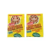 (2) Sealed Wax 15 Card Packs 1990 Fleer Basketball Possible Michael Jordan