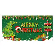 Merry Christmas Holiday Banner Garage Door Cover Mural Backdrop Decorations-Style 1