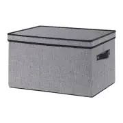 Fabric Storage boxes,Storage Baskets for Shelves with Lids, Small -1 Pack Gray