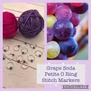 Grape Soda Petite O Ring Stitch Markers (knitting, Handmade)