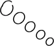 [NORO OLO] 5PCS-20G/18G/16G Hypoallergenic Steel Nose Ring Hoops, Hinged Clicker Segment Sleeper Earrings Piercing