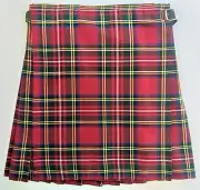 KILT Men’s Royal Stewart P/V 5 Yd Kilt with 2 leather straps, 42"