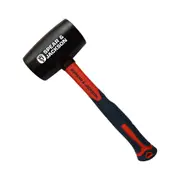 Spear & Jackson Rubber Mallet Fibreglass Handle Woodworking Tool 16oz/450g Black
