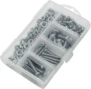 SST90130 130-Piece Machine Screw and Nut Kit with Plastic Case