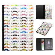 PASSPORT ITINERARY ORGANIZER|HIPSTER COLOURFUL MOUSTACHE #1