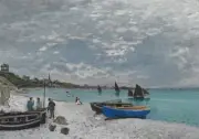 The Beach at Sainte Adresse By Claude Monet Painting Paint By Numbers Kit DIY