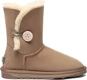 [EVERAU] Short Button | Double Faced Sheepskin Upper - Women - UGG Boots