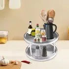 2 Tier Lazy Susan Turntable Rotating Spice Rack for Pantry Parlor Bedroom