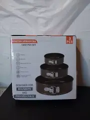 NEW Nonstick Springform Cake Pans Set 3 Pc Durable Easy Release Carbon Steel New