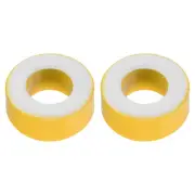 2Pcs Toroid Core,Ferrite Chokes Ring (Yellow White,27.3x14.2x11mm)
