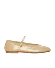 MARY JANE BALLERINA LES BALLERINES CELINE in TEJUS LAMINATED STAMPED CALFSKIN 38.5,38 Nude