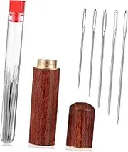 BEBEMOKO 1 Set Steel Embroidery Needles Large Eye Sewing Needles for Hand Crafting Assorted Sizes Easy Thread Storage Case Included