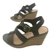 Clarks Maritsa 95 Glad Wedge Sandal Sage Nubuck US Women's 9.5 Medium