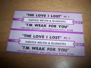2 Harold Melvin The Love I Lost Pt.1 / I'm Weak For You Jukebox Title Strips