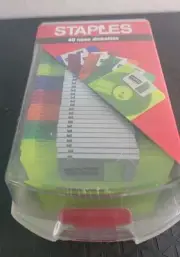 *NEW SEALED* Staples Neon Colors Diskettes 40 Pack IBM 3.5" Floppy Disks W/Case