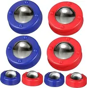 WOONEKY Kid's Mini Curling Stones 16pcs Desktop Shuffleboard Game Balls Rolling Beads Toys Sturdy Easy to Move for Family Fun
