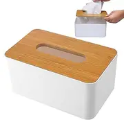 Tissue Box Cover | Tissue Holders for Bathrooms | Wooden Modern Farmhouse Boho Decor, Bathroom Dispensers, Multi-Functional for Restaurants