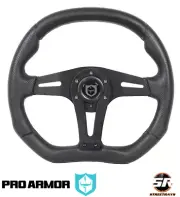 Pro Armor Force 13.5" Black Steering Wheel Universal 6 Bolt A19UZ284BL