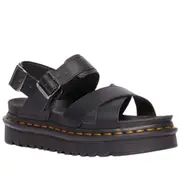 Dr. Martens Voss II Sandals Athena Leather Adjustable Straps EVA Sole in Black