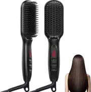 Hair Straightener Brush, 3-in-1 Ionic Enhanced Straightening Ceramic Heating
