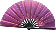 JWQFBC Fold Poping Fan Boots on The Ground Fan for The Dance Music Festival, Red, as described