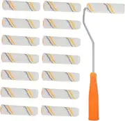 COHEALI 1 Set Mini Paint Roller Brush Professional Wall Painting Tools with Assorted Color Handle Includes Yellow Grey Wool Rollers for Easy DIY Projects and Home Decor Random Color