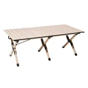 MOBI GARDEN Folding Egg Roll Table, Large / Wood