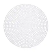 5pcs 4.5" Plastic Mesh Canvas Sheet 13 Count Round Blank Canvas White