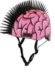 Krash Brainiak Bike and Skate Helmet w Mohawk NWT Youths 8-14 Years 54-58cm