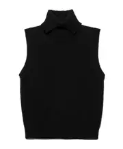 Prada Roll-Neck Sleeveless Knitted Vest IT44 black