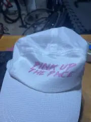 Headsweats White Running Hat Adjustable Baseball NWT Lightweight Breast Cancer