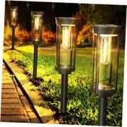 Solar Pathway Lights Outdoor 6 Pack, Bright Solar Path Lights 6Pack Warm White