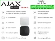 AJAX Hub 2 Plus Wireless Control Panel ( 2 x SIM 2G/3G/LTE, Wi-Fi, Ethernet)