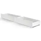 2 X Under Bed Storage Drawers Box Wooden Trundle Pine Wood Base Timber W/ Wheels