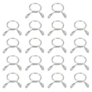 Fuel Line Hose Clips, 18Pcs 10mm 304 Stainless Steel Tubing Spring Clamps