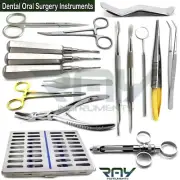 Dental Oral Surgery Kit With Holding Instruments Cassette Forceps Elevators CE