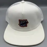 Undefeated Logo Trucker Hat Men White Snap Back Cap New