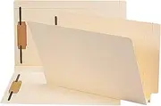 Smead Extra Capacity End Tab Fastener File Folder, Shelf-Master® Reinforced Straight-Cut Tab, 2 Fasteners, 1-1/2" Expansion, Legal Size, Manila, 50 per Box (37276)