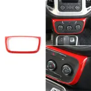 Car Air Conditioner Switch Button Panel Ring Cover Trim Red For Jeep Compass 17+ (for: Jeep)