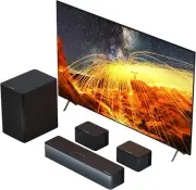 5.1 Virtual Surround Sound Bar, 320W Home Theater Surround System with Adjustabl