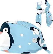 [YTYVAGT] Scrub Caps Women,Scrub Hats Suitable for Women,Cartoon Penguin