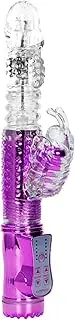 Thrusting Dildo Rabbit Vibrator Sex Toys for Women, G-Spot Dildo Thrusting Vibrator Clitoral Nipple Stimulator, Realistic Anal Plug Toys Dildos Adult Sex Toy for Woman Pleasure (Purple)
