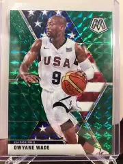 2019-20 Mosaic DWAYNE WADE #259 Green Prizm USA Team Miami Heat