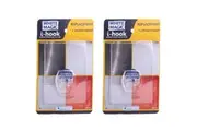 2x I-Hook Reusable R1 Replacement 8.8x6.2cm Wall Storage For Sponge Holder Clear