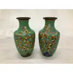 銅製 綠色 古董 花瓶