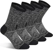 [Busy Socks] Cushioned Crew Sport Socks for Men Women, Recycled Lightweight Moisture Wicking Athletic Cycling Socks 4 pack