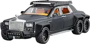 Die-cast Diecast 1:32 for Rolls-Royce Phantom 6X6 SUV Miniature Cars Model Alloy Sound Light Pull Back Vehicle Exquisite Presents Miniature Vehicle(Black)