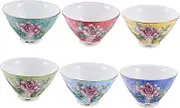 Ciieeo 6pcs Ceramic Teacup Retro Flower Pattern Drinking Cups for Home Supplies for Tea Parties and Afternoon Tea