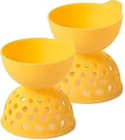 OXO 11207000 OXO GG Silicone Egg Poacher 2 Pack Quick Cooking, Yellow, One Size